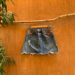 Grlfrnd Eva denim mini skirt